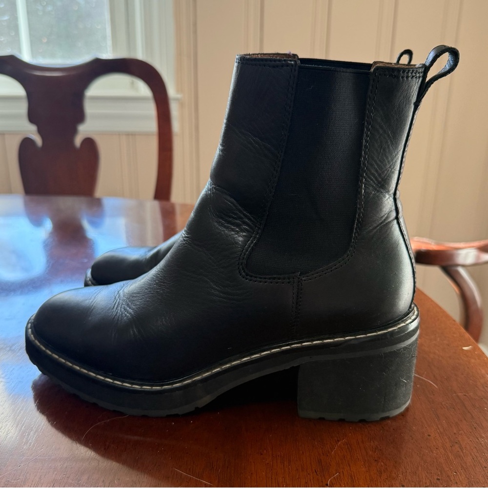 Madewell Black Leather Ankle Boots